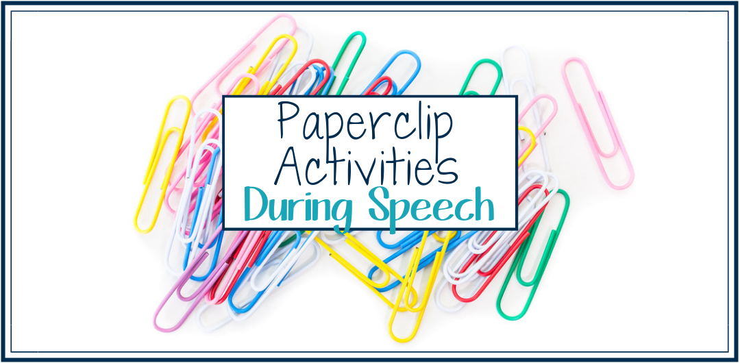 Using paper clips in speech therapy
